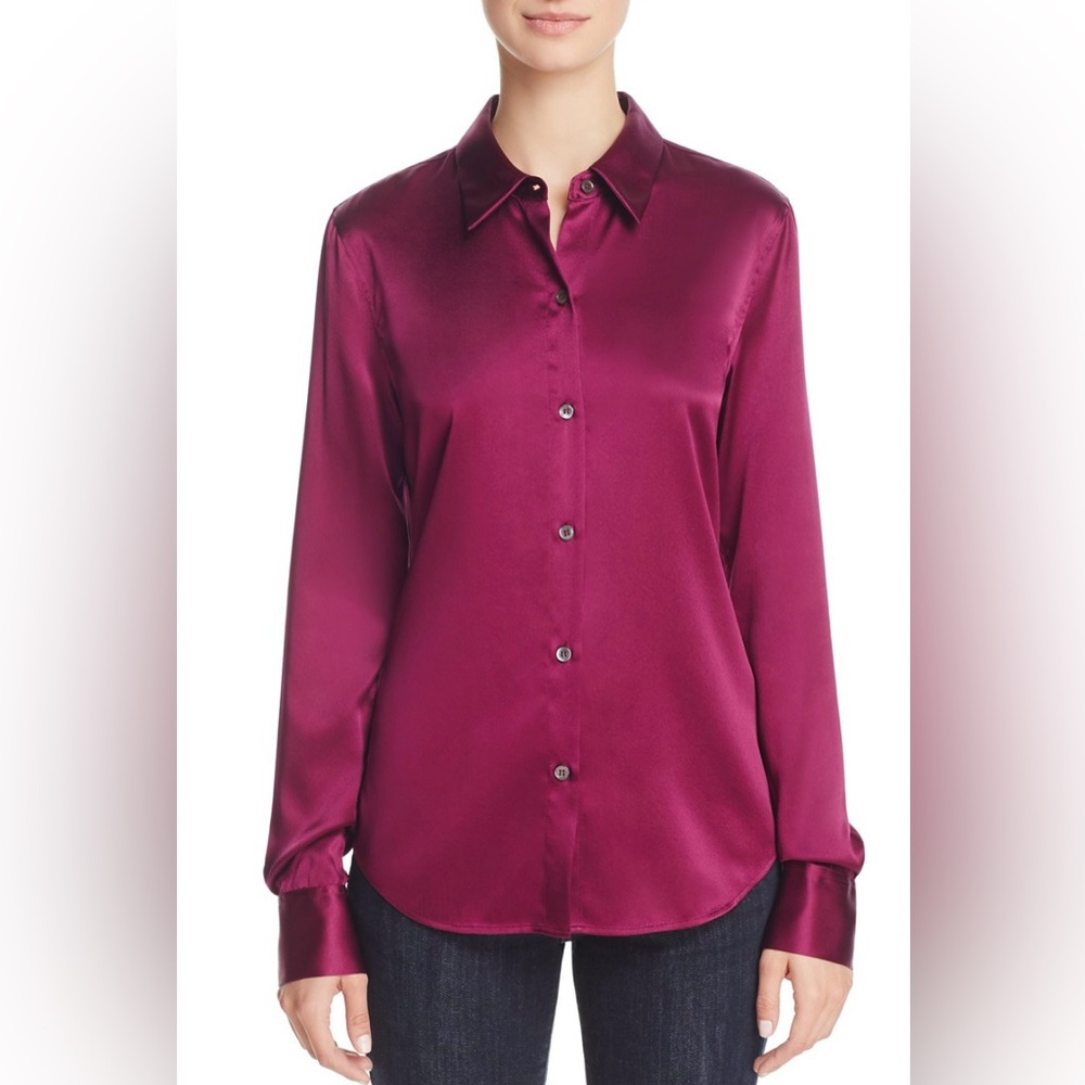 Theory Satin Perfect Fitted Shirt - Picture 4 of 8